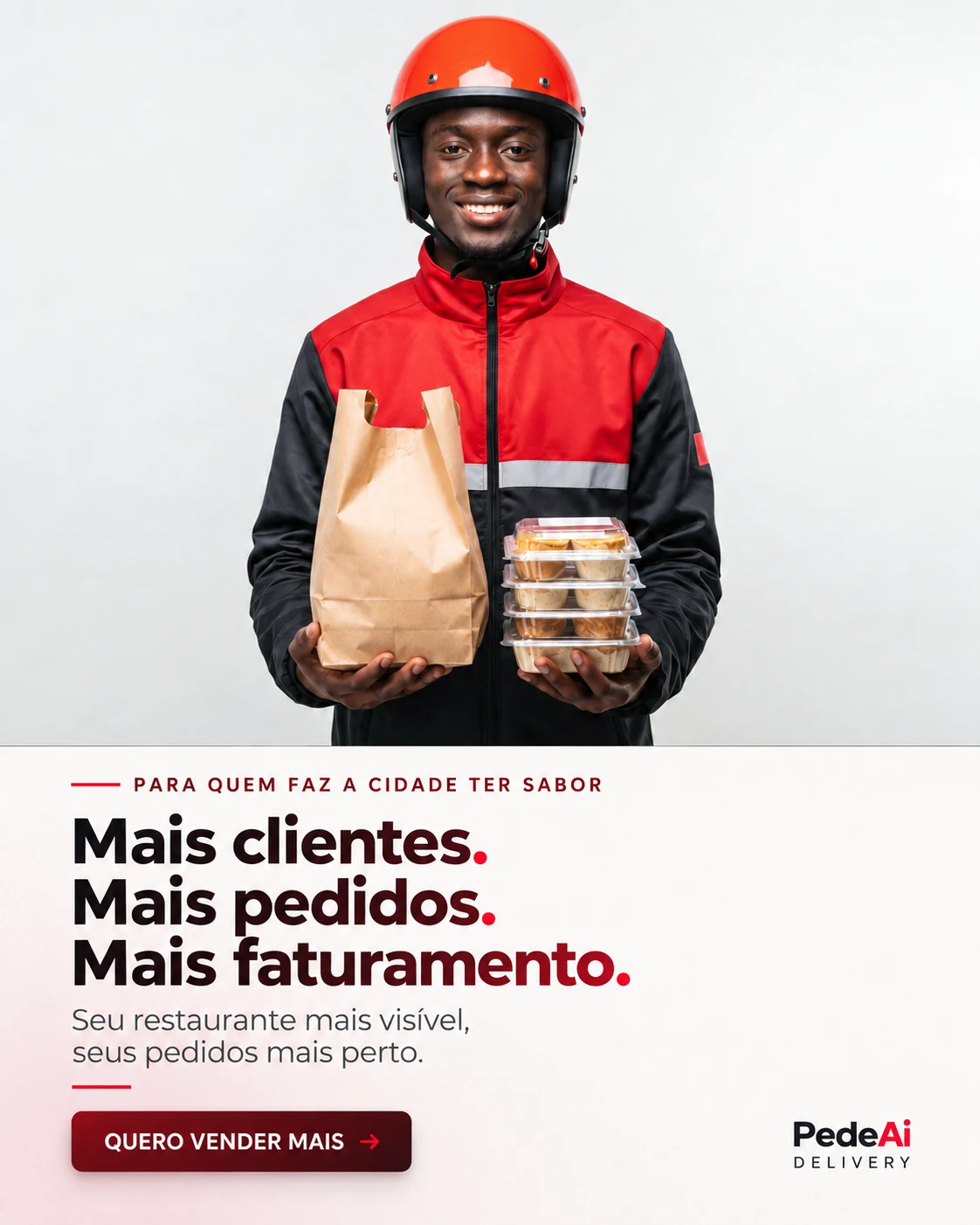 Mais clientes, mais pedidos e mais faturamento com o PedeAi Delivery